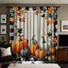 2 шт. цифровая занавеска HD с принтом Желтый галстук Праздник урожая тыква Кленовая лоза Домашний декор в стиле Украсьте гостиную спальню