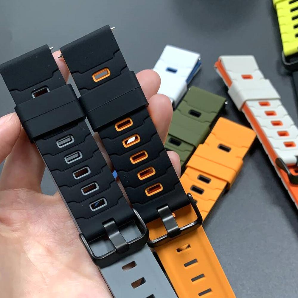 22-миллиметровый силиконовый ремешок для Huami AMAZFIT BIP 6 5/GTR 2 2e 3pro 4 47 мм Спортивный браслет для AMAZFIT BALANCE 2 Замена ремешка для часов