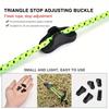 10pcs Camping Tent Rope Buckles Cord Tightener Tools Fastener Adjuster Non-Slip Rope Camping Portable Outdoor Elements