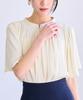 Bis Cream Women's 2-Way Split-Fiber Half-Sleeve Blouse,