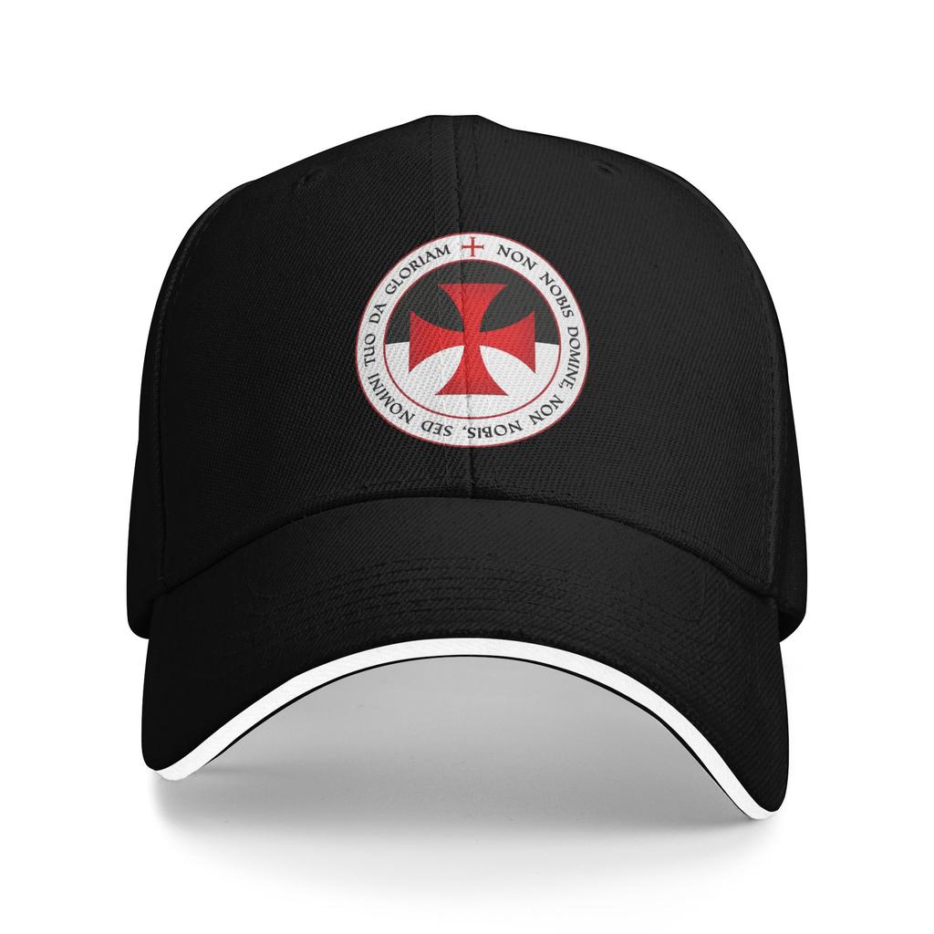 Knights Templar Flag With Coat of Arms Baseball Cap Unisex WoUnisex Breathable Medieval Warrior Cross Dad Hat Streetwear Snapback Hats