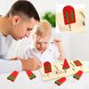 Деревянная игрушка Имитация арбузного эскимо Набор 5 элементов пазла Летние лимитированные украшения