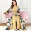 Women's Middle Eastern Splice Two-Piece Robe Dress