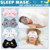 Plush Cartoon Cat Ice And Hot Compress Sleeping Eye Mask For Children Universal Winter Home 10ml