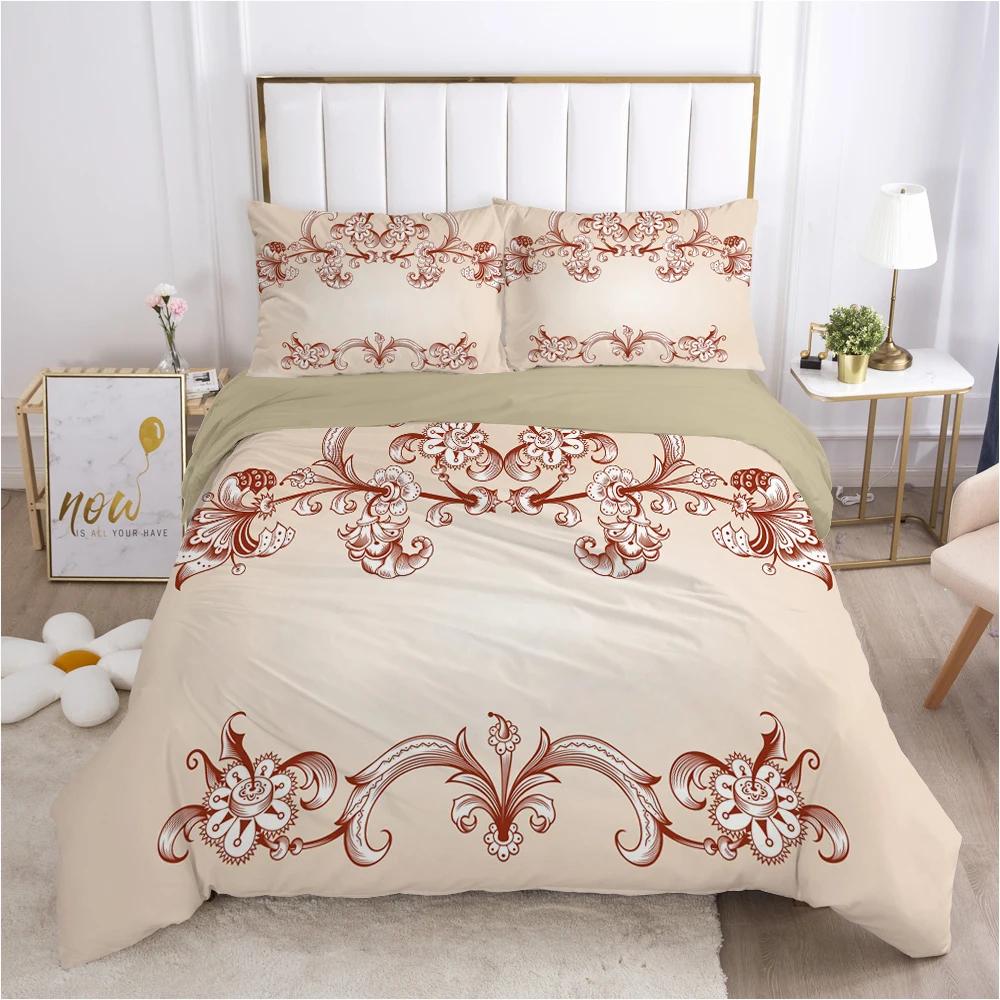 Bedding Set Duvet Cover Pillowcases Comforter/Quilt/Blanket Cover Luxury 3D HD Quality Printed Reactive Queen Single Leaf