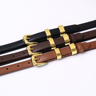 Ремень из натуральной кожи 1,8 см в стиле Инс, женская игла-пряжка, модный и универсальный, персонализированные брюки из коровьей кожи высшего слоя, поясной ремень, пояс