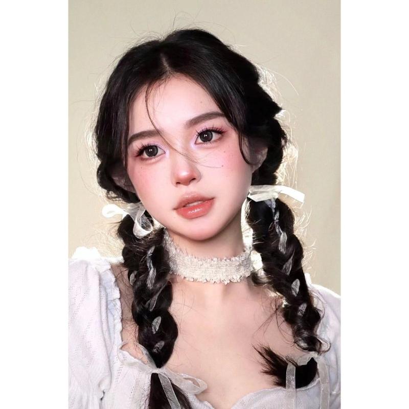 Контактные линзы MillCreek, 1 пара цветных контактных линз, диаметр 14,5 мм, содержание воды 40%, большой глаз с золотым порошком, мелкий блеск