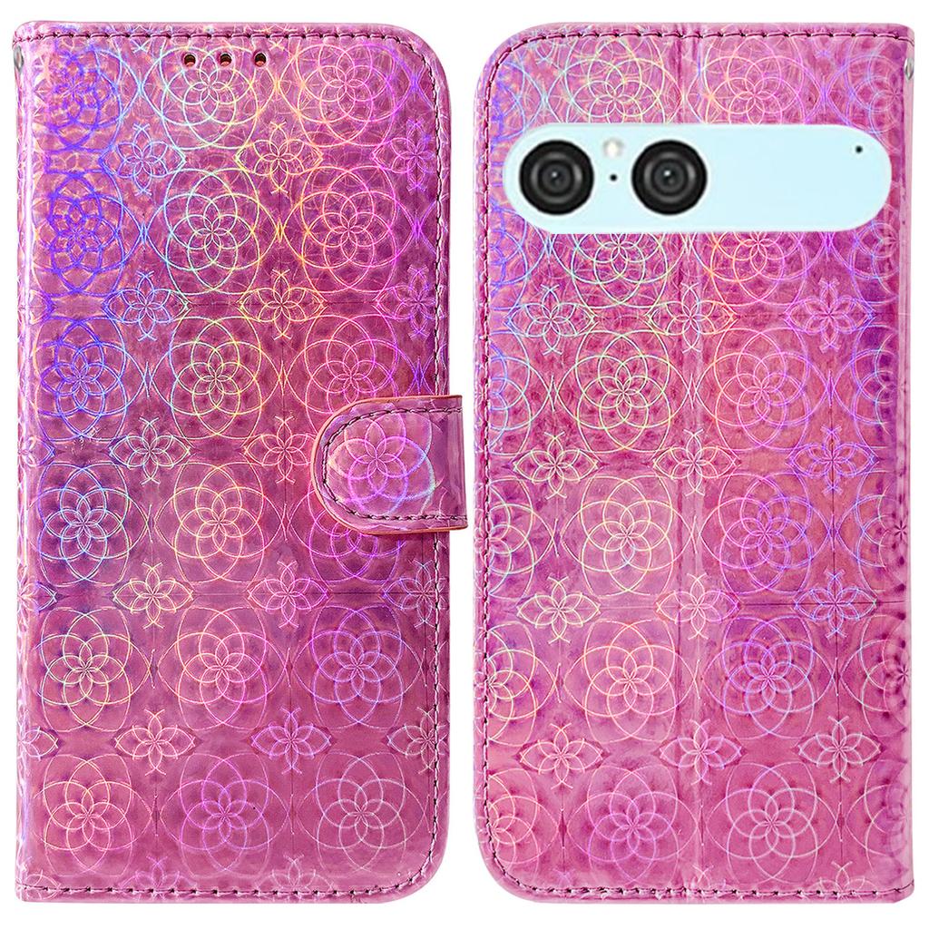 Чехол-подставка для Sony Xperia 10 VII, кожаный чехол для телефона «Ослепительный цветок» с ремешком на запястье