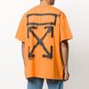 Off-White SS20 Футболка с круглым вырезом с принтом «Стрелки-граффити» Мужские топы Оранжевый OMAA038R201850151910