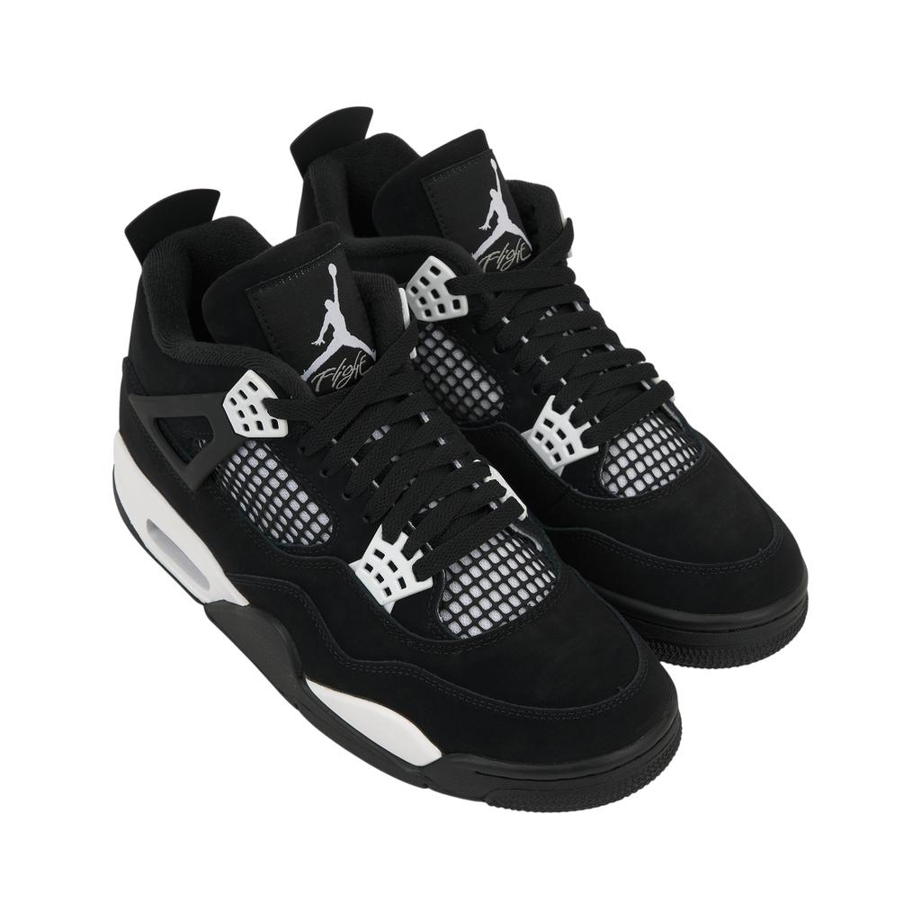 Кроссовки Air Jordan 4 Retro White Thunder Unisex черные FQ8138-001