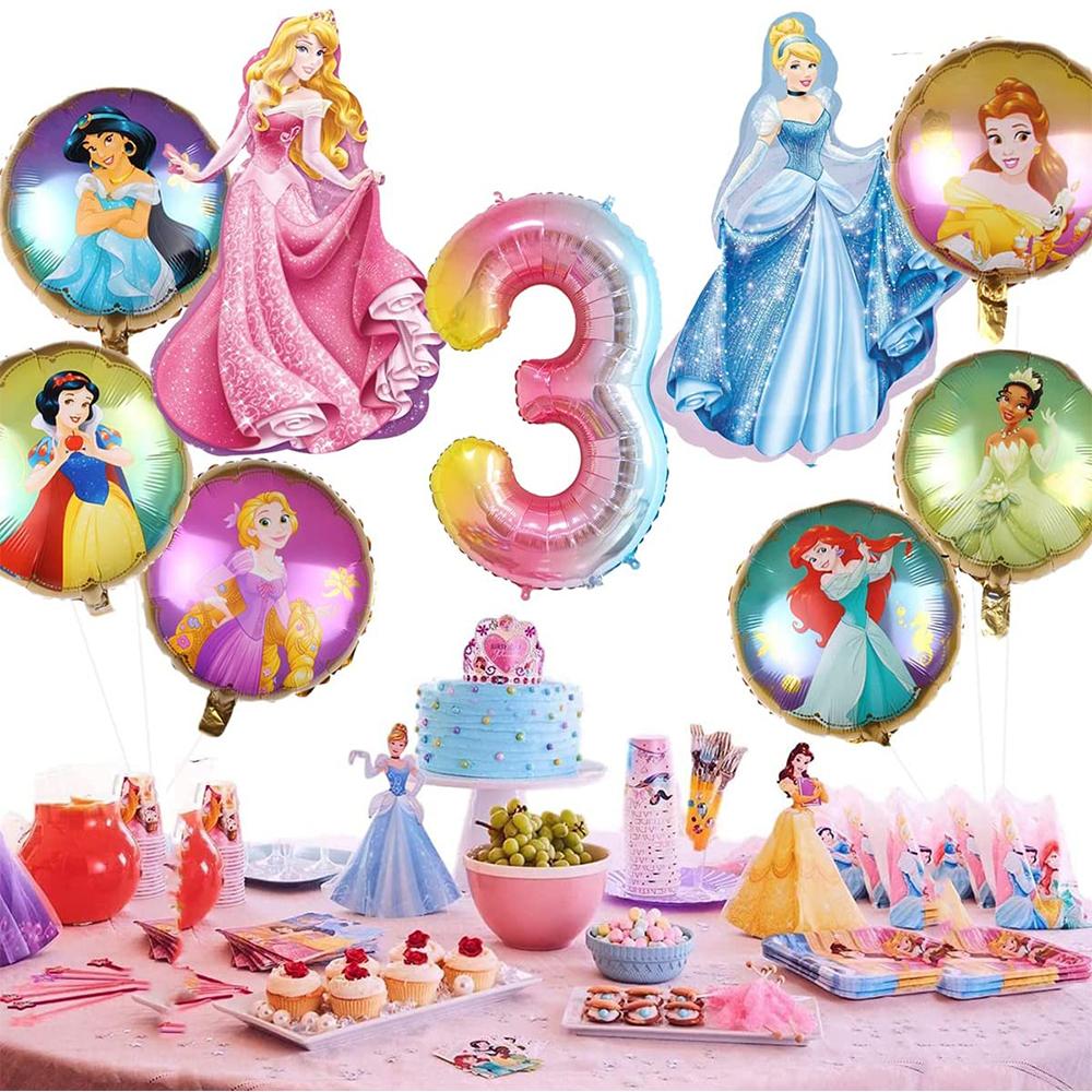 9 шт. Красочные шары принцессы Шары на тему принцесс для украшения вечеринки