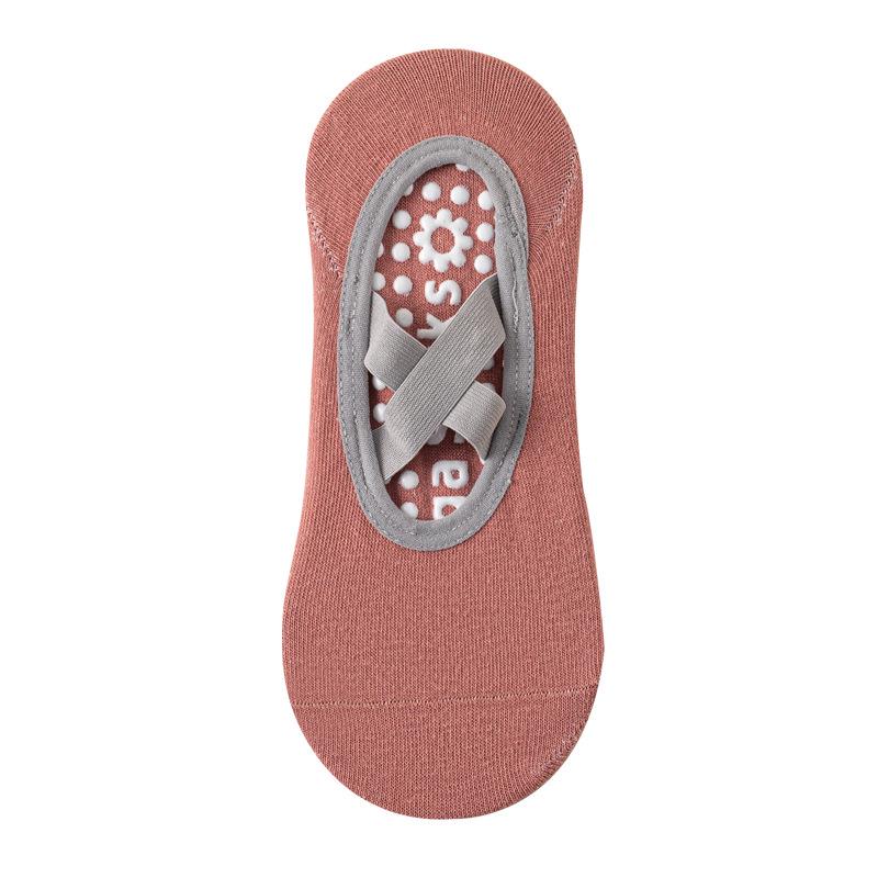 Женские нескользящие силиконовые носки для йоги и пилатеса - Дышащие, Влагоотводящие, С открытой пяткой