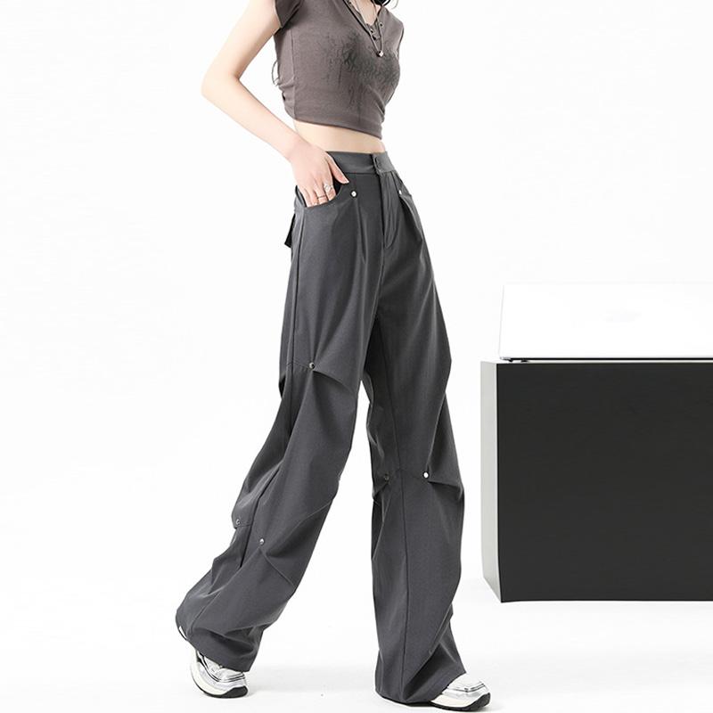 Женские теплые брюки-карго с флисовой подкладкой, свободные повседневные брюки прямого покроя с высокой талией, модные и удобные спортивные брюки