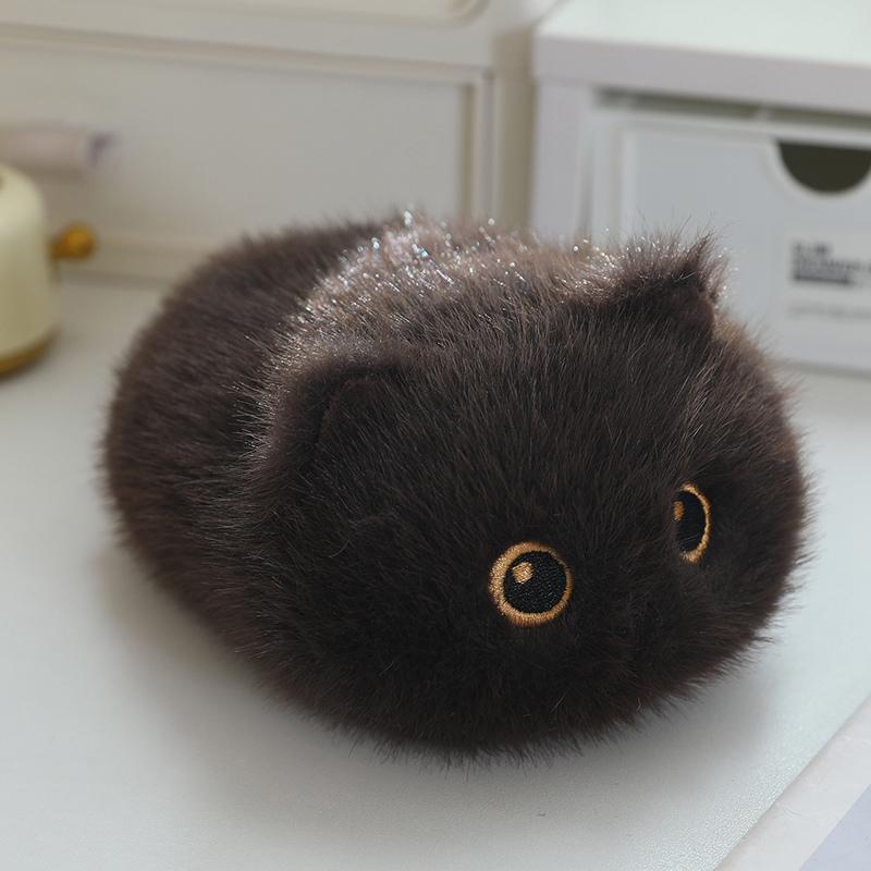 2025Cm Black Cat Siamese Kitten Plush Toys Cartoon Lifelike Kitten Dolls Animal Artificial Touch Doll Kids Girls Birthday Gifts