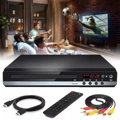 1080 HD DVD-плеер Все регионы Бесплатный DVD CD Диски AV Выход USB Встроенный Порт для Микрофона Высокое Разрешение Домашний 4K DVD-плеер Коробка