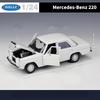 Welly 1/24 Модель автомобиля из сплава Mercedes-Benz 220 Литые металлические Классический Ретро Модель старого автомобиля Симуляция Коллекция Детская игрушка Подарок