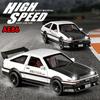 1/32 Toyota Initial D AE86 Функция дрифта Металлическая модель автомобиля Литьевые модели и игрушечные транспортные средства Металлическая модель автомобиля Звук и свет Коллекция Игрушка для детей