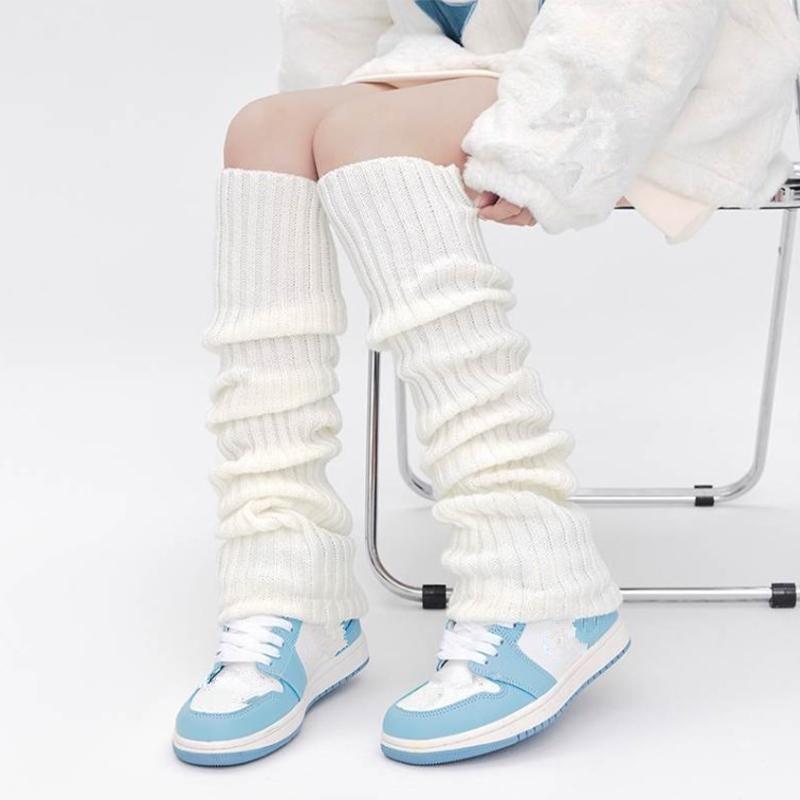 Winter Leg Warmers Long Socks Women'S Autumn Winter Legs Warmers Knitted Foot Cover Crochet Socks