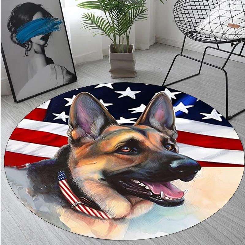 Animal 1424 Circular Rug - Office Decorative Carpet For Living Room Bedroom Door Mat Floor Rug Computer Chair Area Rug