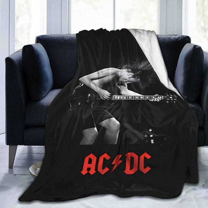 Новое 3D-печатное одеяло AC/DC Rock Band, мягкое фланелевое одеяло-плед, теплое одеяло из шерпы, для всех сезонов, для кроватей, дивана, офиса