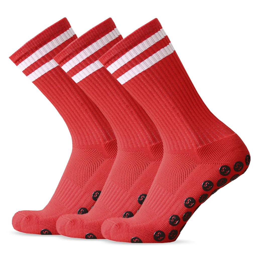 3 пары противоскользящих футбольных носков, носки для командных видов спорта, дышащие быстросохнущие носки для фитнеса на открытом воздухе