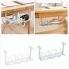Under-table Storage Rack Table Bottom Power Socket Holder Hanging Rack Line Finishing Desk Kitchen Wall Mounted Storage Racks