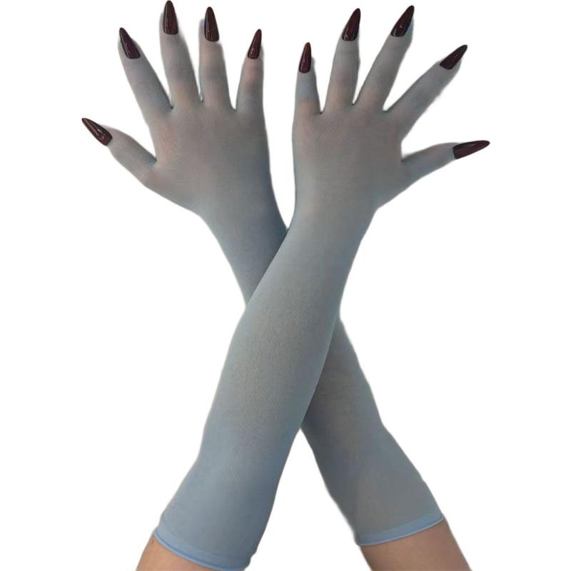 1 пара бесшовных сетчатых перчаток для пальцев, забавные перчатки для косплея, Хэллоуина, клубных танцев, свадебной вечеринки, аксессуары, перчатки для ногтей