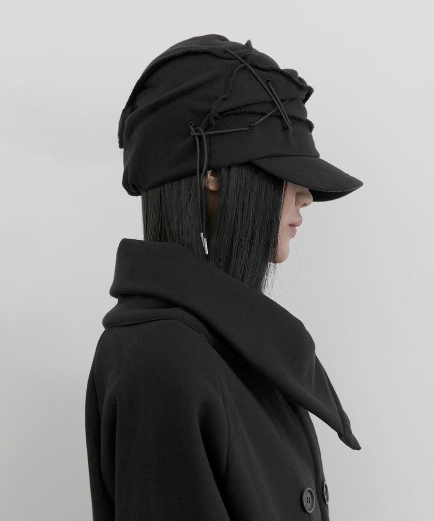 Шляпа-колпак Peulleeoeob Soi с драпировкой (Fl-743_Черный)