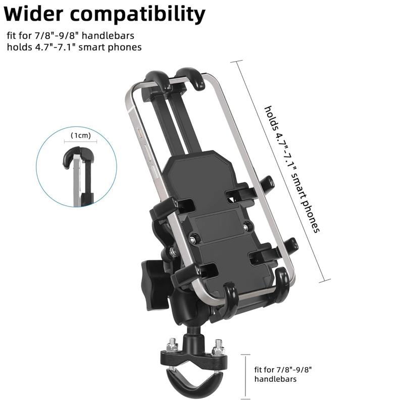 Крепление для телефона на руль мотоцикла с виброгасителем, держатель для велосипеда из алюминиевого сплава для iPhone, Samsung, аксессуары для мобильных телефонов