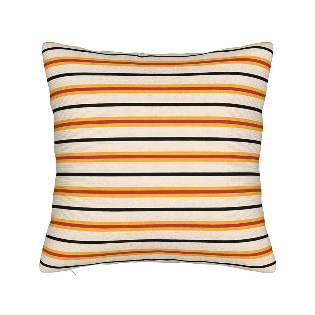 Summery Lemon Yellow and White Stripes Pillow Cover Comfy Cushion Cover Funny Pillow Case For Living Room Bed Chair