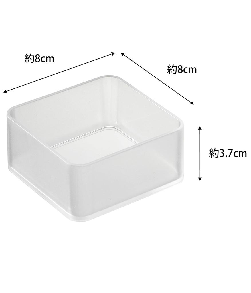 Yamazaki Jitsugyo 3640 прозрачный нижний складной ящик органайзер для хранения ящиков S набор из 2 белых Ш8 x Г8 x башенный поднос для хранения столовых приборов может быть