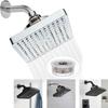 Portable Rainfall Shower Head Square Design Waterfall Shower Head Filter Shower Head  Easy To Clean