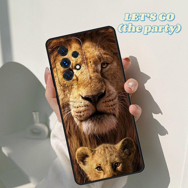 Lion Alpha Male Cub phone case For Samsung Galaxy A42 A31 A40 A51 A71 A32 A80 A91 A52 A72 A73 A20e A21S A50 A70 A11 A12 Cover