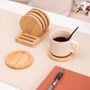 Bamboo Coasters Anti-Slip Heat Resistant Cup Mat Eco-Friendly Tea Coffee Pad Placemats