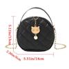 Female Cute Cat PU Leather Messenger Bag Round Handbags Crossbody Chain Shoulder Bags