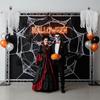 Dekoracja ozdoba halloween zjawa upiór duch szkielet wiszący biały 75 cm