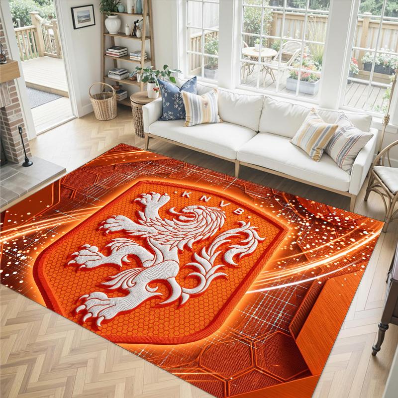 Aston Villa Football Design Crystal Velvet Carpet Cozy Non?Slip Printed Rug For Bedroom Living Room Entrance