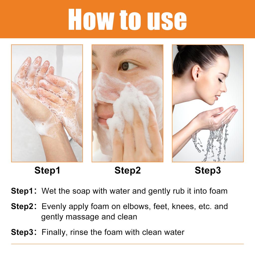 EELHOE Чистящее мыло с витамином С. Глубоко очищающее мыло. Мыло для ванны. Отбеливающее мыло. Увлажняющее чистящее средство. Избавьтесь от черных точек.