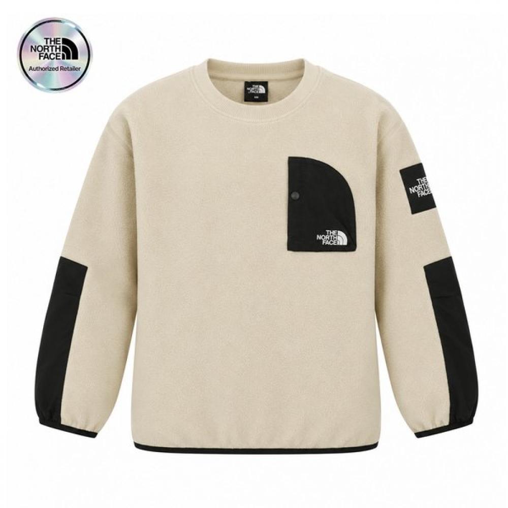 The North Face Kids Denali Fleece Crewneck Beige Nm5ms53u Bei