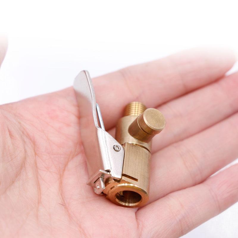 Car Air Pump Nozzle Adapter with Quick Connector & Pressure Relief Valve