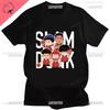 Футболка с коротким рукавом с логотипом фильма Slam Dunk, Рукава Каэдэ, Сакураки Ханамичи, Century High Five, мультяшный принт, топы с коротким рукавом