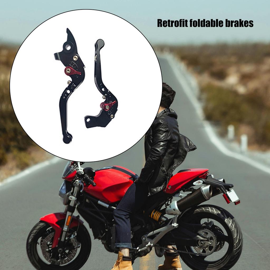 Easy Install foldable Brake & Clutch Levers Foldable Motorcycle Brake & Clutch Levers Simple Installation for Motorbike