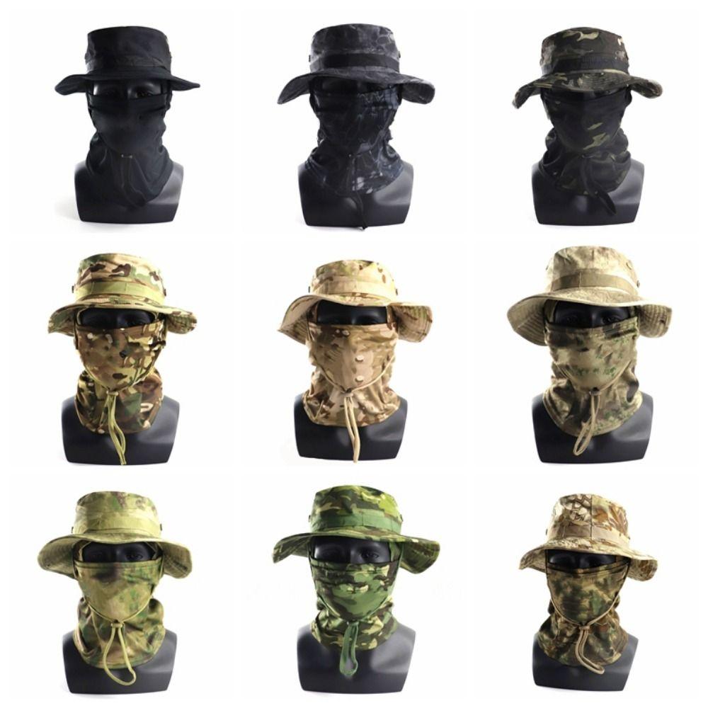 Sunscreen Balaclava Boonie Hat Wide Brim Sun Hat Durable Fishing Cap Full Face Mask Set Climbing