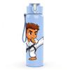 1PC Karate Kid Boy Martial Arts Print 750ml Color Plastic Sports Water Bottle Leakproof Flip Straw Lid Suitable for Sports Office Home Use