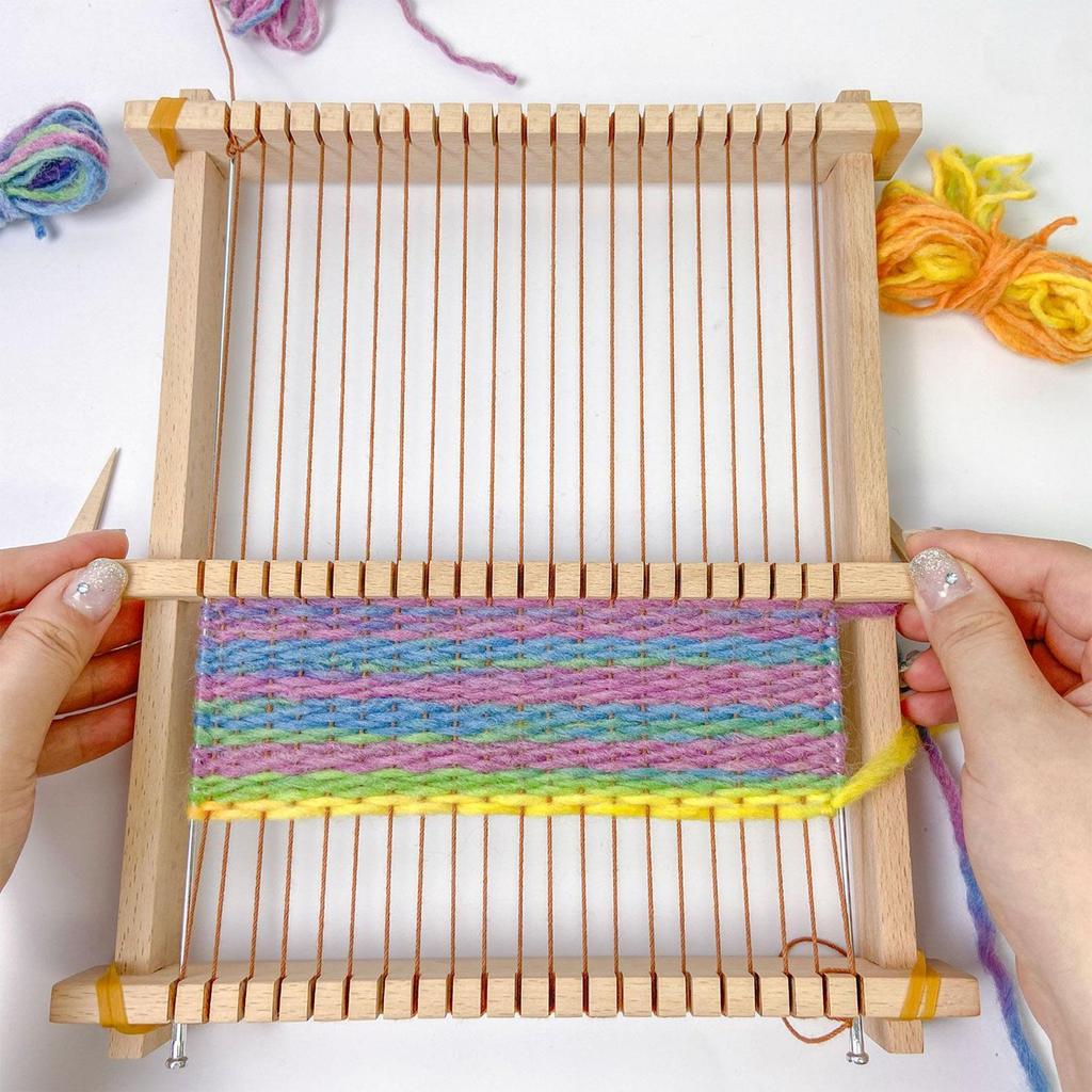 Weaving Kit Beginner Weaving Crafting Kit Reusable Yarn Knitting Tools Lightweight Hand-Knit Machine For Beginners Adults Kids