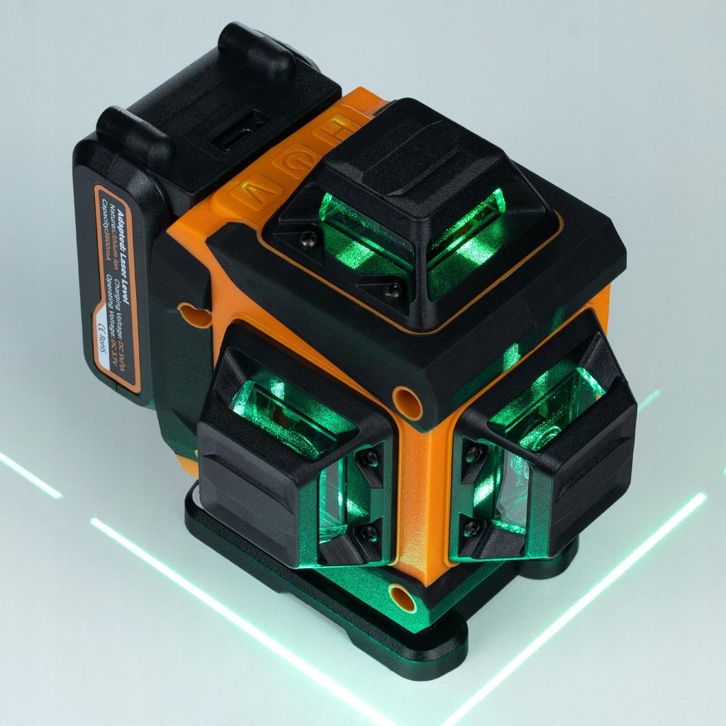 Rosfix Animal Pro Hawk RAPH 16L – Лазерный Крест 16 Линий | IP54 | USB-C | Комплект с Пультом, 2 Литий-ионными Аккумуляторами и Кейсом