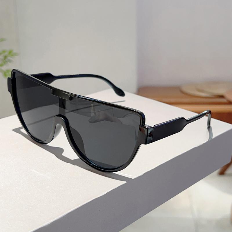 Полукруглые Солнцезащитные Очки Женские Модные Оверсайз Моноблок Повседневные Оттенки Ин Тренд Дизайн Корейский Стиль Уличные Солнцезащитные Очки