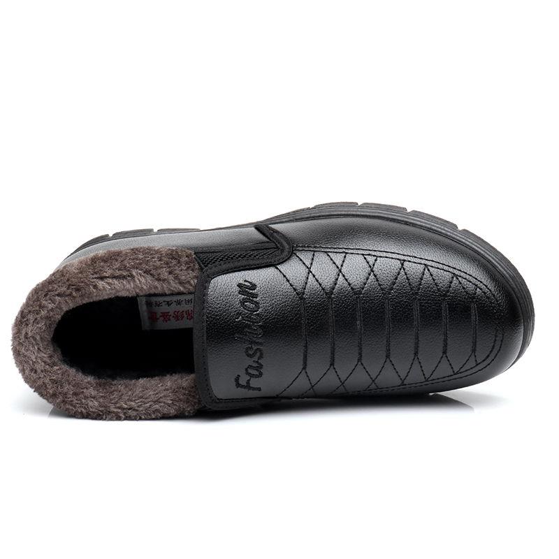 Men Winter Ankle Snow Boots Warm Plush Sneakers Sports Outside Casual Comfort Warm Velvet Shoes for Men Fur Boots