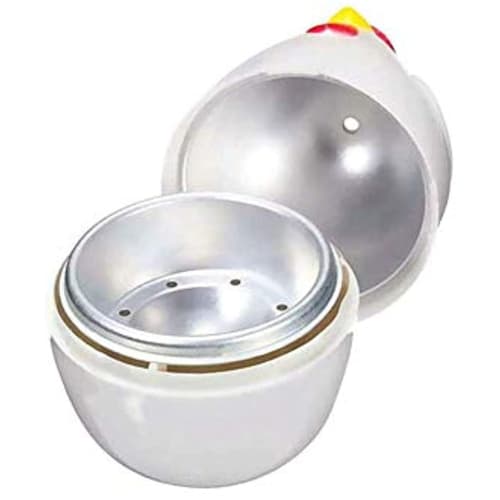 Microwave-safe egg boiler/steamer stand for soft-boiled and hard-boiled eggs. Easy, safe, and cute cooking tool (fits one egg).