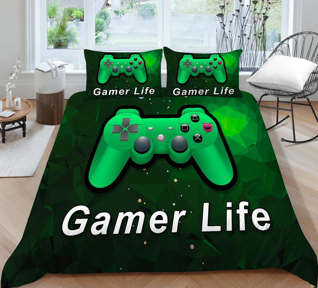 Комплект постельного белья для дома с игровой мышью, пододеяльник и наволочка, домашнее постельное белье для спальни, полноразмерный моющийся удобный пододеяльник, наволочка